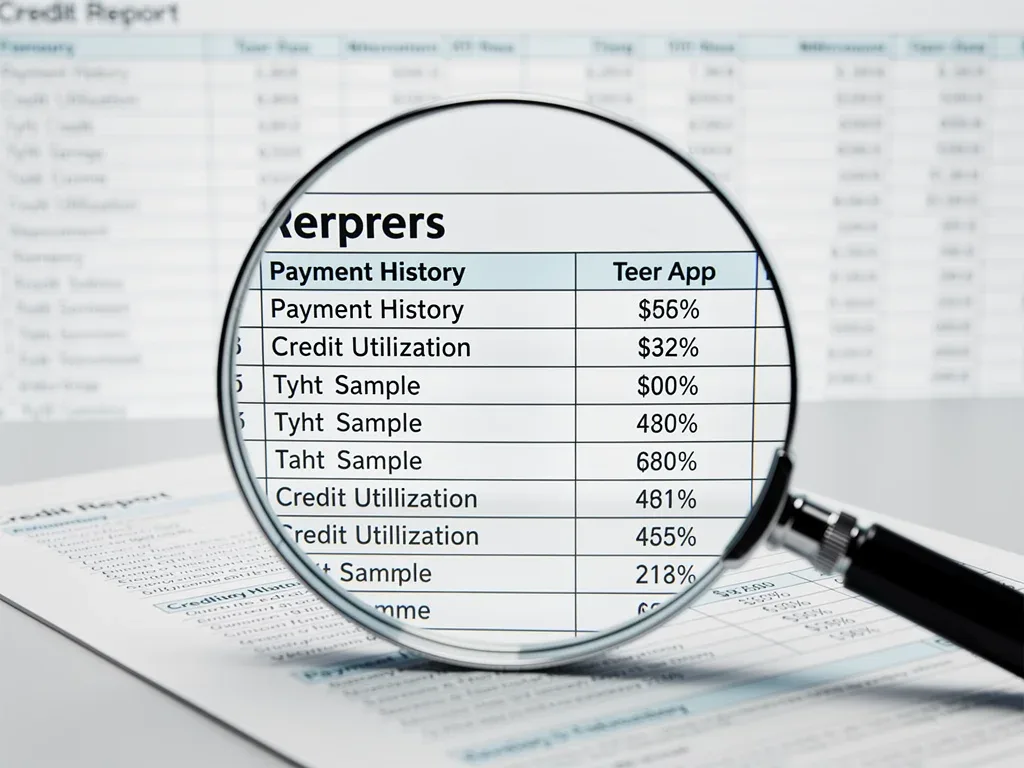 Detailed analysis of credit report data points