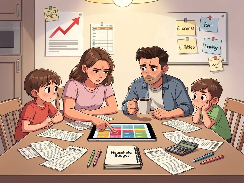 Family budgeting due to rising inflation costs