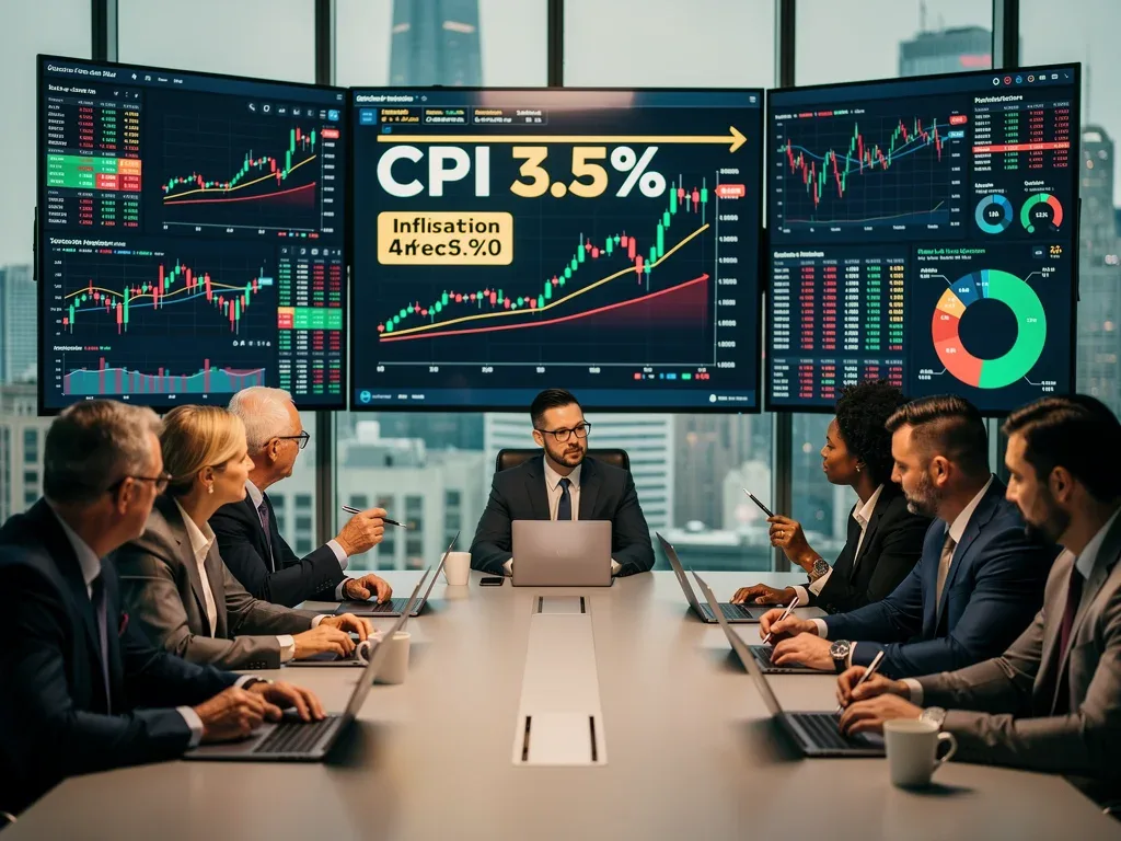 Investors analyzing market trends amidst inflation concerns