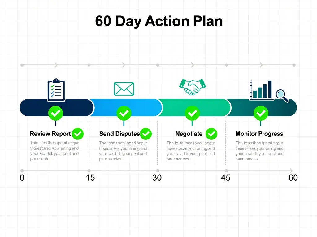 60-day action plan timeline for removing credit collections