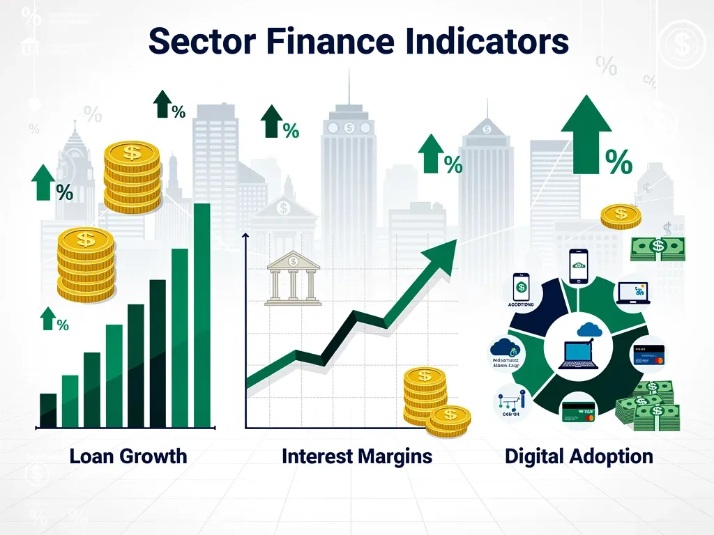 Infographic showing key performance indicators for the finance sector in Q2 2026.
