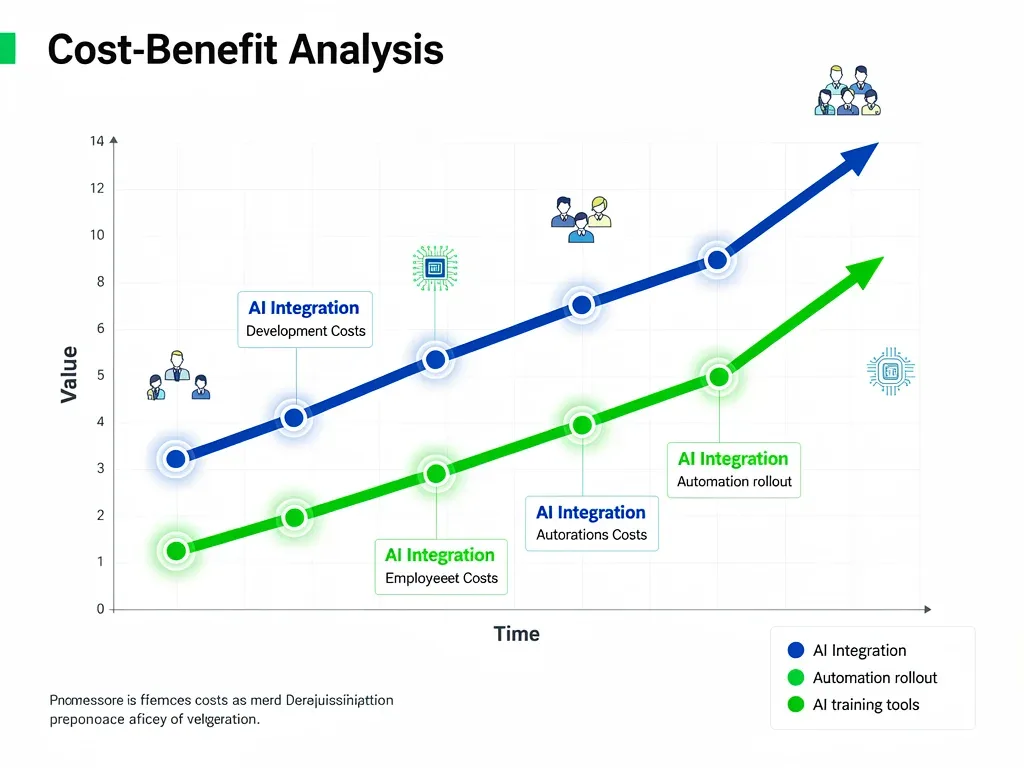Cost-benefit analysis chart of AI training benefits