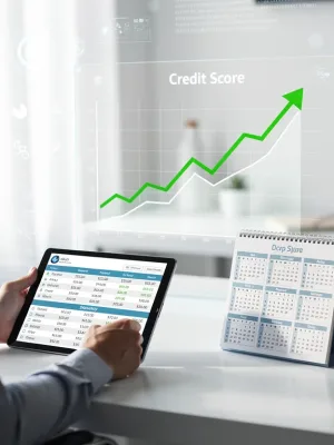 Person reviewing financial plan to build credit in 2026