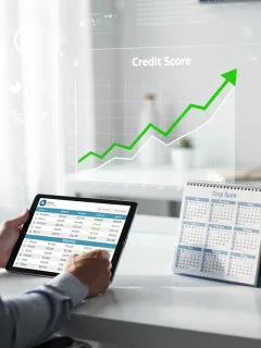 Person reviewing financial plan to build credit in 2026