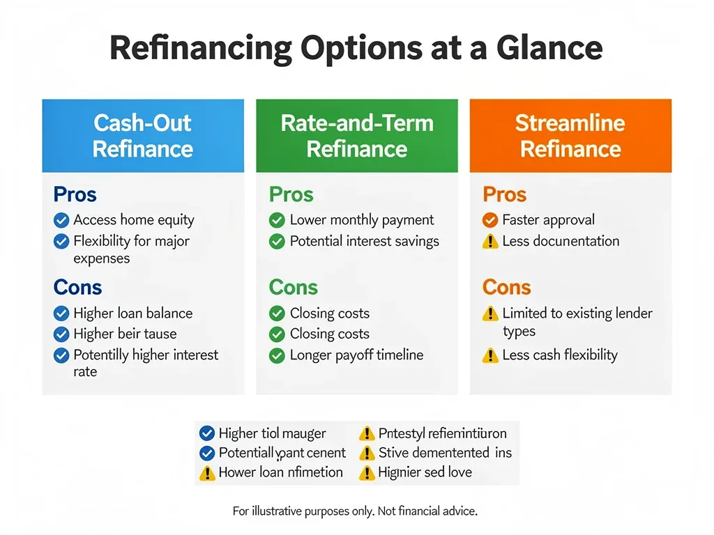 Comparative analysis of various home refinancing options
