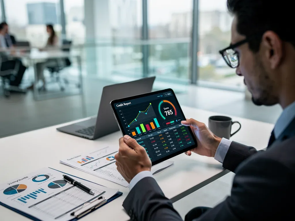 Detailed review of a 2026 annual credit report on a tablet screen