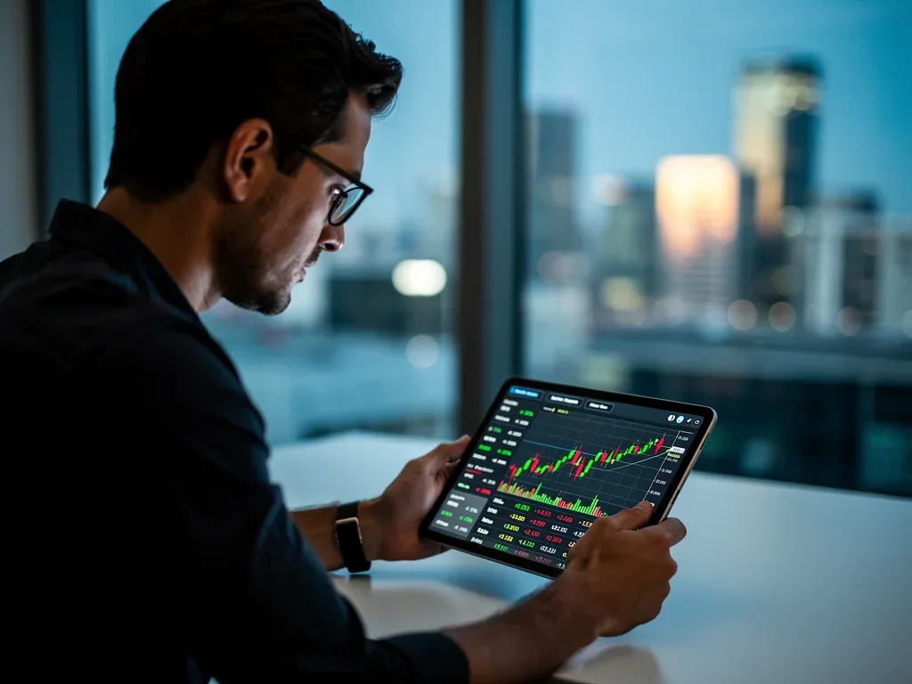 Tech worker analyzing 2026 ESPP benefits on a tablet
